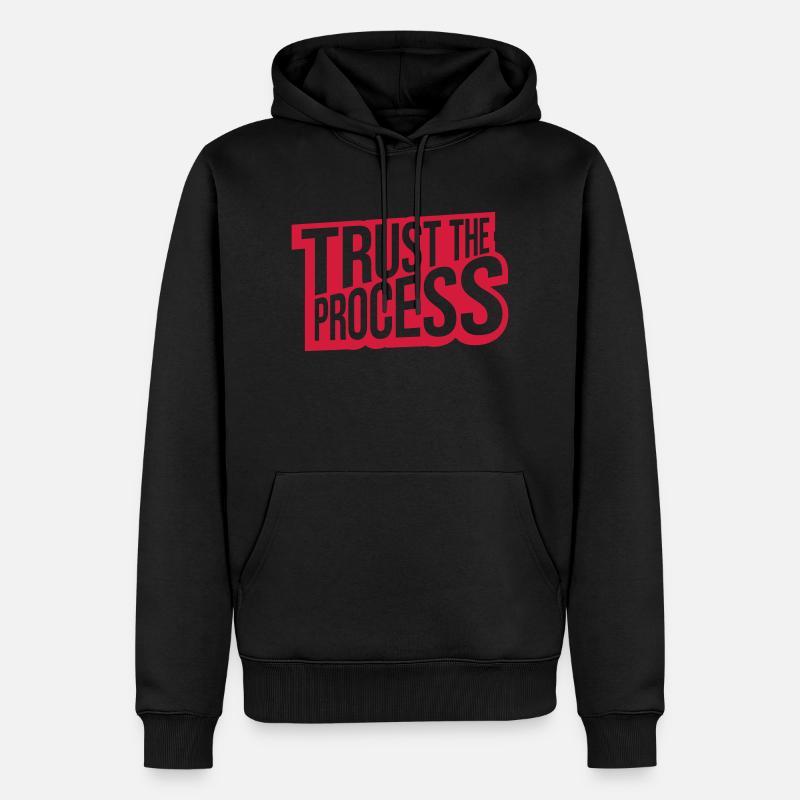 trust the process Zitat - Männer Premium Bio Hoodie - Schwarz
