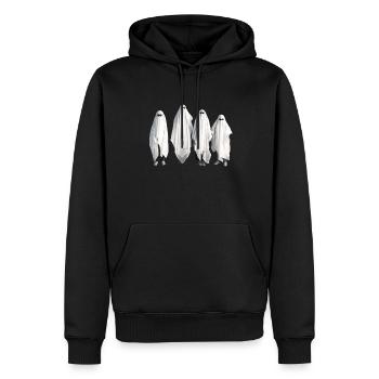 Ghost photo Friends group - Männer Premium Bio Hoodie - Schwarz - Vorne - Nico (187cm)