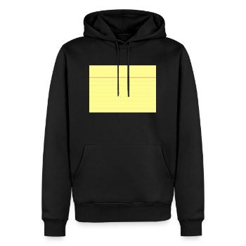 Karteikarte / Index card - Männer Premium Bio Hoodie - Schwarz - Vorne - Nico (187cm)