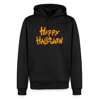 HAPPY HALLOWEEN - JOYEUX HALLOWEEN - Sweat à capuche Premium bio Homme - noir - Devant - Nico (187cm)