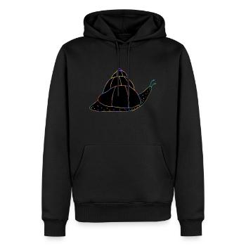 Escargot - Sweat à capuche Premium bio Homme - noir - Devant - Nico (187cm)