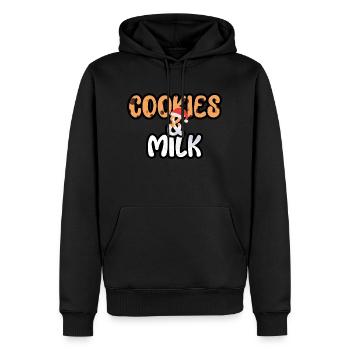 Christmas Chocolate Cookies Milk - Men’s Premium Organic Hoodie - black - Front - Nico (187cm)