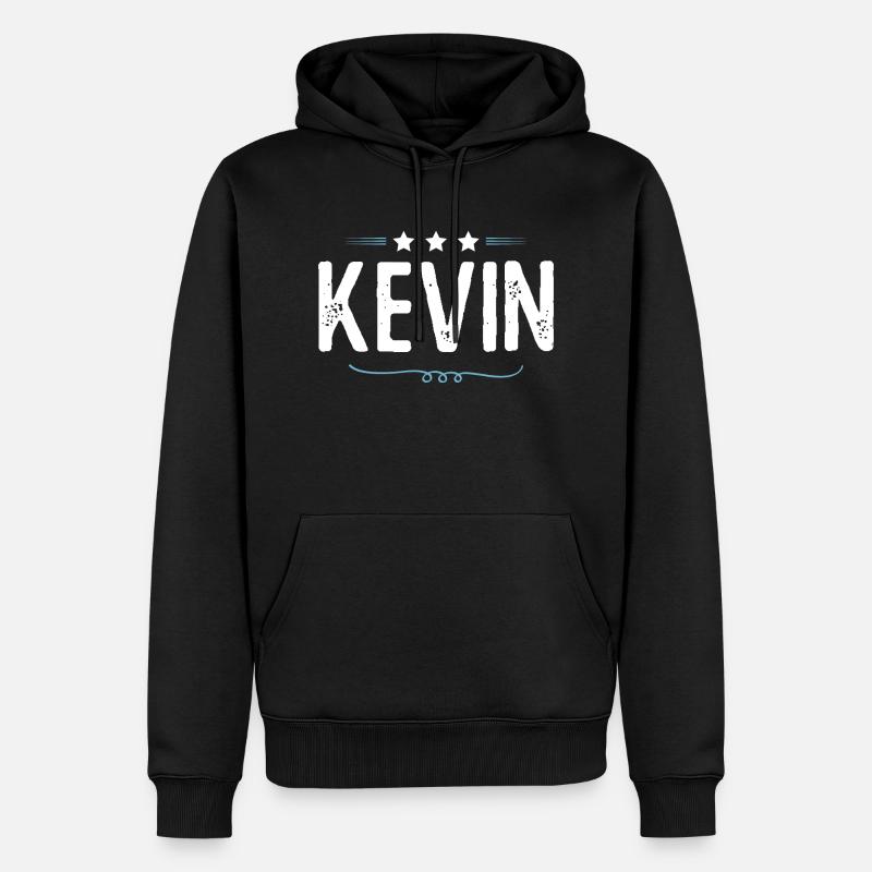 Kevin - Männer Premium Bio Hoodie - Schwarz
