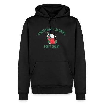 Christmas calories don't count - Sweat à capuche Premium bio Homme - noir - Devant - Nico (187cm)
