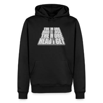 J’ai plus de tête - Sweat à capuche Premium bio Homme - noir - Devant - Nico (187cm)