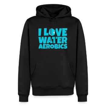 I Love Water Aerobics 2 - Men’s Premium Organic Hoodie - black - Front - Nico (187cm)