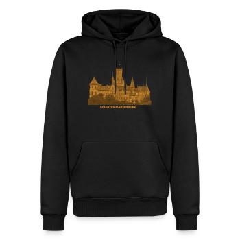 Marienburg Schloss Pattensen Hannover Niedersachse - Männer Premium Bio Hoodie - Schwarz - Vorne - Nico (187cm)