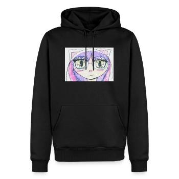 Nancy - Männer Premium Bio Hoodie - Schwarz - Vorne - Nico (187cm)