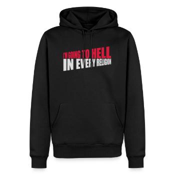 im going to hell - Männer Premium Bio Hoodie - Schwarz - Vorne - Nico (187cm)