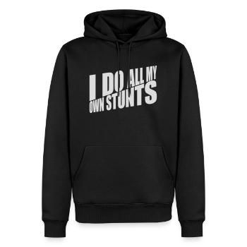 Toutes mes propres cascades - Sweat à capuche Premium bio Homme - noir - Devant - Nico (187cm)