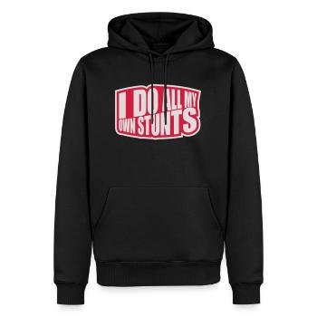 Toutes mes propres cascades - Sweat à capuche Premium bio Homme - noir - Devant - Nico (187cm)