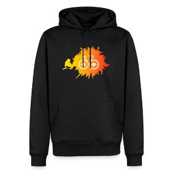Biking Running Marathon Triathlon Bike - Men’s Premium Organic Hoodie - black - Front - Nico (187cm)