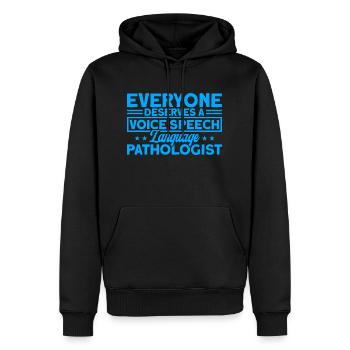 Speech Therapy SLP Support Speech Speech Therapy - Men’s Premium Organic Hoodie - black - Front - Nico (187cm)