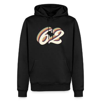Vintage 62nd Anniversary - Men’s Premium Organic Hoodie - black - Front - Nico (187cm)
