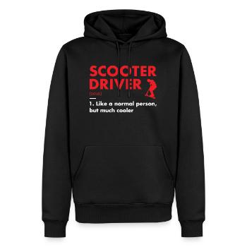 Sport Driveer Definition Scooter - Männer Premium Bio Hoodie - Schwarz - Vorne - Nico (187cm)