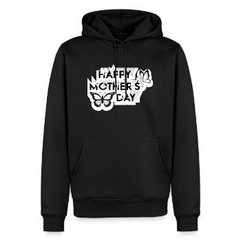 Bonne fête des mères - Sweat à capuche Premium bio Homme - noir - Devant - Nico (187cm)
