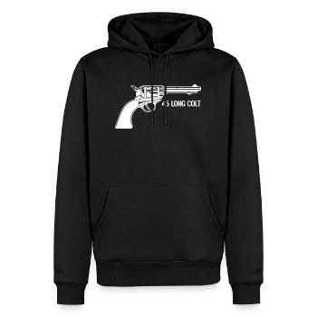 Revolver Cowboy 45 Long Colt - Waffen Far West - Männer Premium Bio Hoodie - Schwarz - Vorne - Nico (187cm)