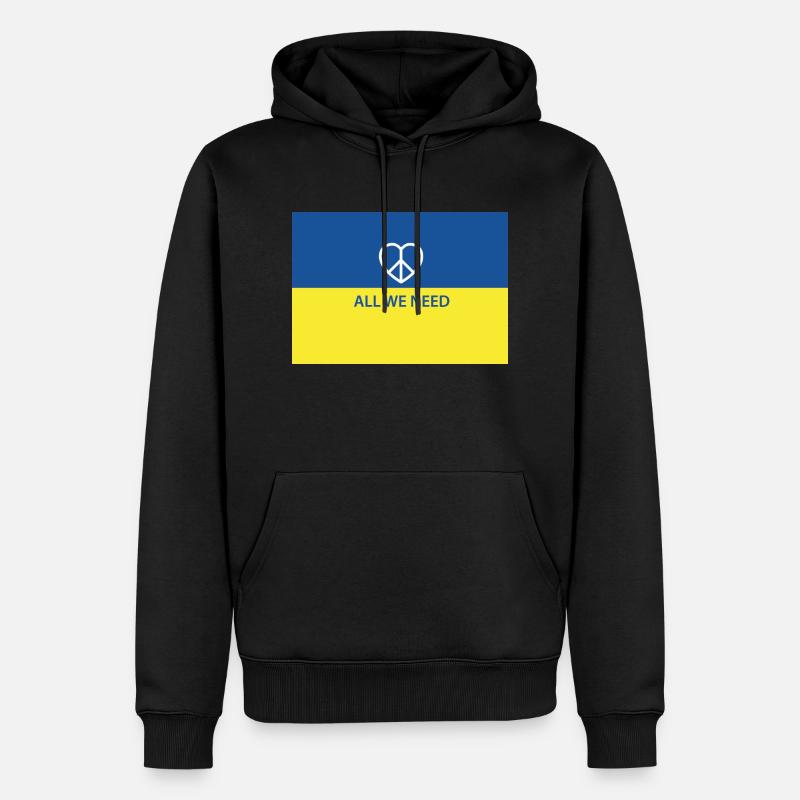 ALL WE NEED - Männer Premium Bio Hoodie - Schwarz