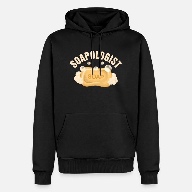 Savonnologue Savonnier Savonnier - Sweat à capuche Premium bio Homme - noir