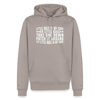 99 petits bugs dans mon code 8 - Sweat à capuche Premium bio Homme - taupe - Devant - Nico (187cm)
