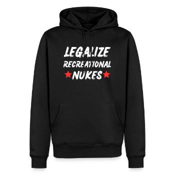 Ancap Anarchy Anarchist legalisiert Freizeit-Atombombe - Männer Premium Bio Hoodie - Schwarz - Vorne - Nico (187cm)