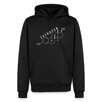Östrogen-Molekül - Männer Premium Bio Hoodie - Schwarz - Vorne - Nico (187cm)