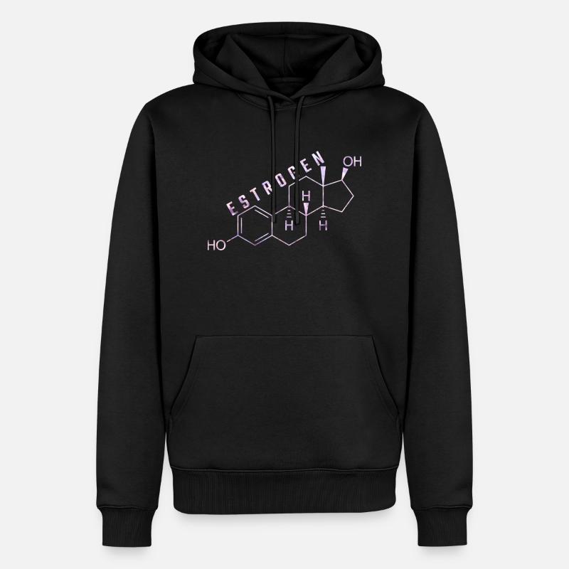 Östrogen-Molekül - Männer Premium Bio Hoodie - Schwarz