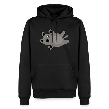 cute grey baby cat - Men’s Premium Organic Hoodie - black - Front - Nico (187cm)