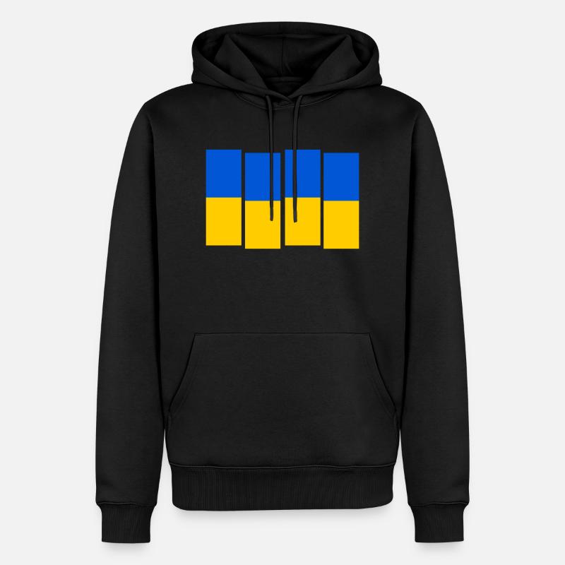 Drapeau noir de l’Ukraine - Sweat à capuche Premium bio Homme - noir