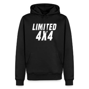 Limitée 4x4 à quatre roues motrices - Sweat à capuche Premium bio Homme - noir - Devant - Nico (187cm)