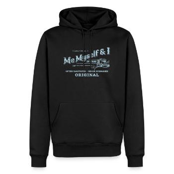 Chemise d’anniversaire moi-même et moi - bleu clair - Sweat à capuche Premium bio Homme - noir - Devant - Nico (187cm)