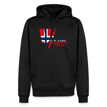 Norvège Viking - Sweat à capuche Premium bio Homme - noir - Devant - Nico (187cm)