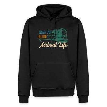 Ride To Slide Airboat Life Hydroplane Propeller Sw - Sweat à capuche Premium bio Homme - noir - Devant - Nico (187cm)