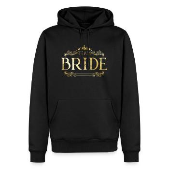 Épouse de l’équipe - Sweat à capuche Premium bio Homme - noir - Devant - Nico (187cm)