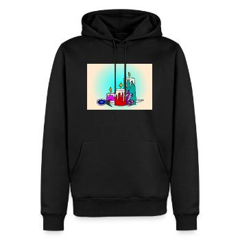 Halloween Ritual Candels - Men’s Premium Organic Hoodie - black - Front - Nico (187cm)