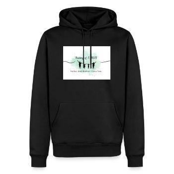 Family - Männer Premium Bio Hoodie - Schwarz - Vorne - Nico (187cm)