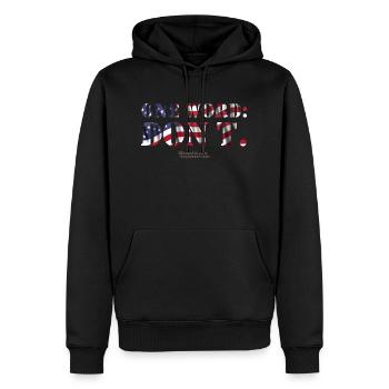 USA One Word Don't - Männer Premium Bio Hoodie - Schwarz - Vorne - Nico (187cm)