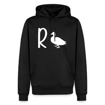 Rente Ente Wortwitz Wortspiel Bürohumor - Männer Premium Bio Hoodie - Schwarz - Vorne - Nico (187cm)