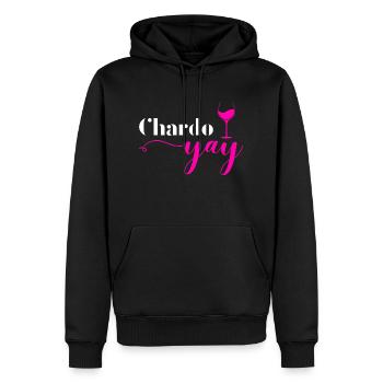 Wine White Wine Chardonnay Chardo Yay Party JGA - Men’s Premium Organic Hoodie - black - Front - Nico (187cm)