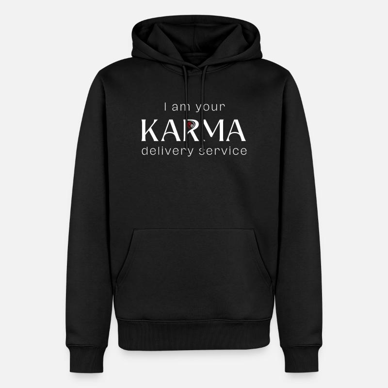 Karma - Sweat à capuche Premium bio Homme - noir