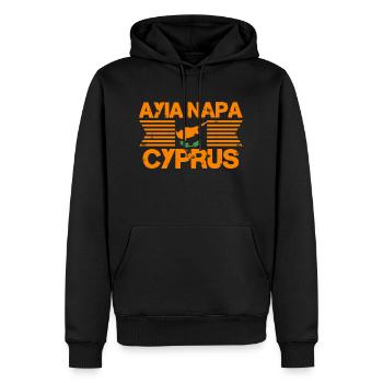 Cyprus - Zypern Flagge - Männer Premium Bio Hoodie - Schwarz - Vorne - Nico (187cm)