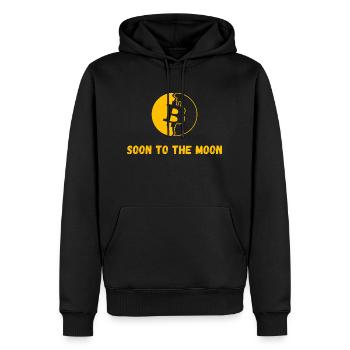 Bitcoin Crypto BTC - Men’s Premium Organic Hoodie - black - Front - Nico (187cm)