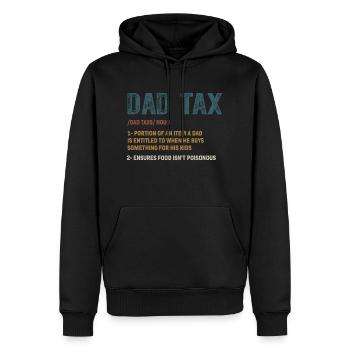 Vintage papa impôt définition hommes drôle fête des pères - Sweat à capuche Premium bio Homme - noir - Devant - Nico (187cm)