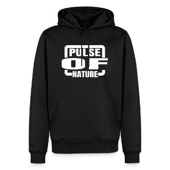 Forêt de battements de cœur génial immaculé - Sweat à capuche Premium bio Homme - noir - Devant - Nico (187cm)