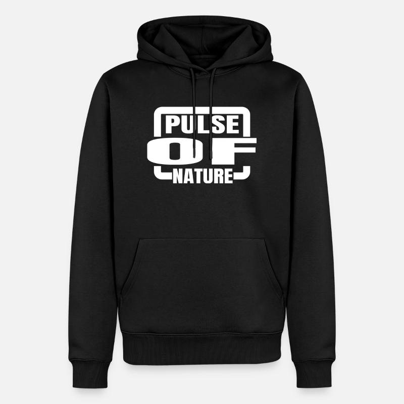 heartbeat forest awesome pristine - Männer Premium Bio Hoodie - Schwarz