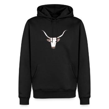 Bull - Men’s Premium Organic Hoodie - black - Front - Nico (187cm)