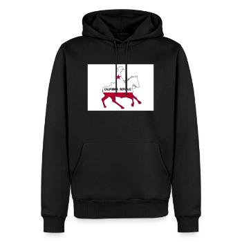 Kalifornische Staatsflagge Cowboy - Männer Premium Bio Hoodie - Schwarz - Vorne - Nico (187cm)