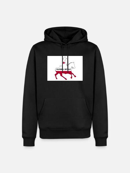 California State Flag Cowboy - Men’s Premium Organic Hoodie - black