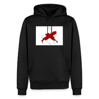 Alabama Staatsflagge Cowboy - Männer Premium Bio Hoodie - Schwarz - Vorne - Nico (187cm)