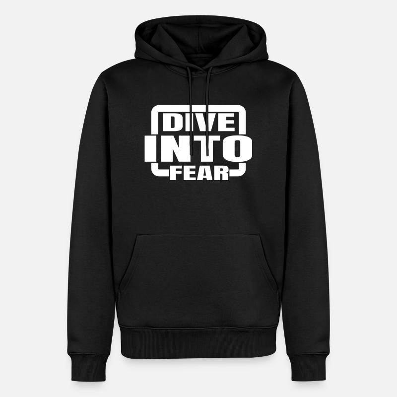 bungee jumping safety courage mindset - Männer Premium Bio Hoodie - Schwarz